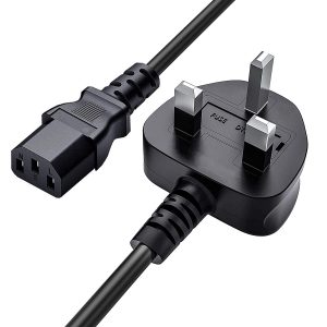 Storite 1.8m Standard UK Power Cable with Fuse, 3 Pin IEC C13 Computer Power Lead